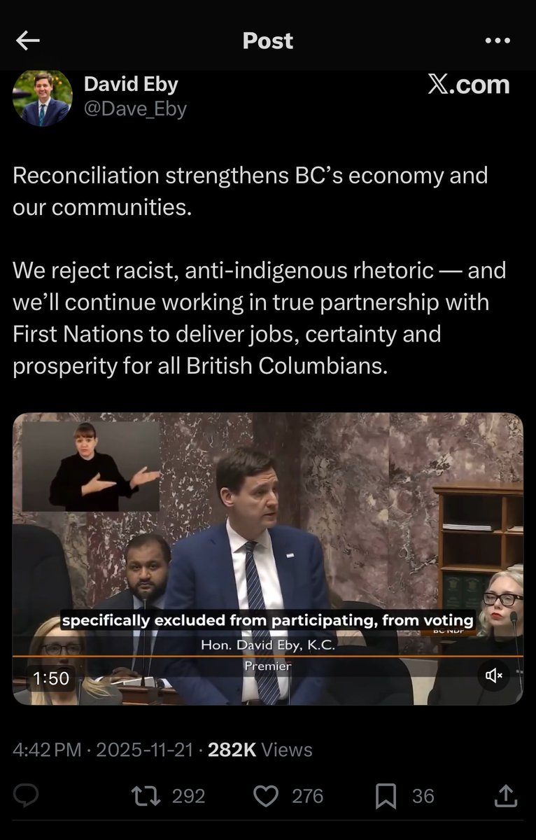 KEriksenV2's tweet image. NDP Premier, David Eby
282K Views - 276 Likes and comments turned off.

OneBC Leader, Dallas Brodie 
76K Views - 3.8K Likes and comments left on.
