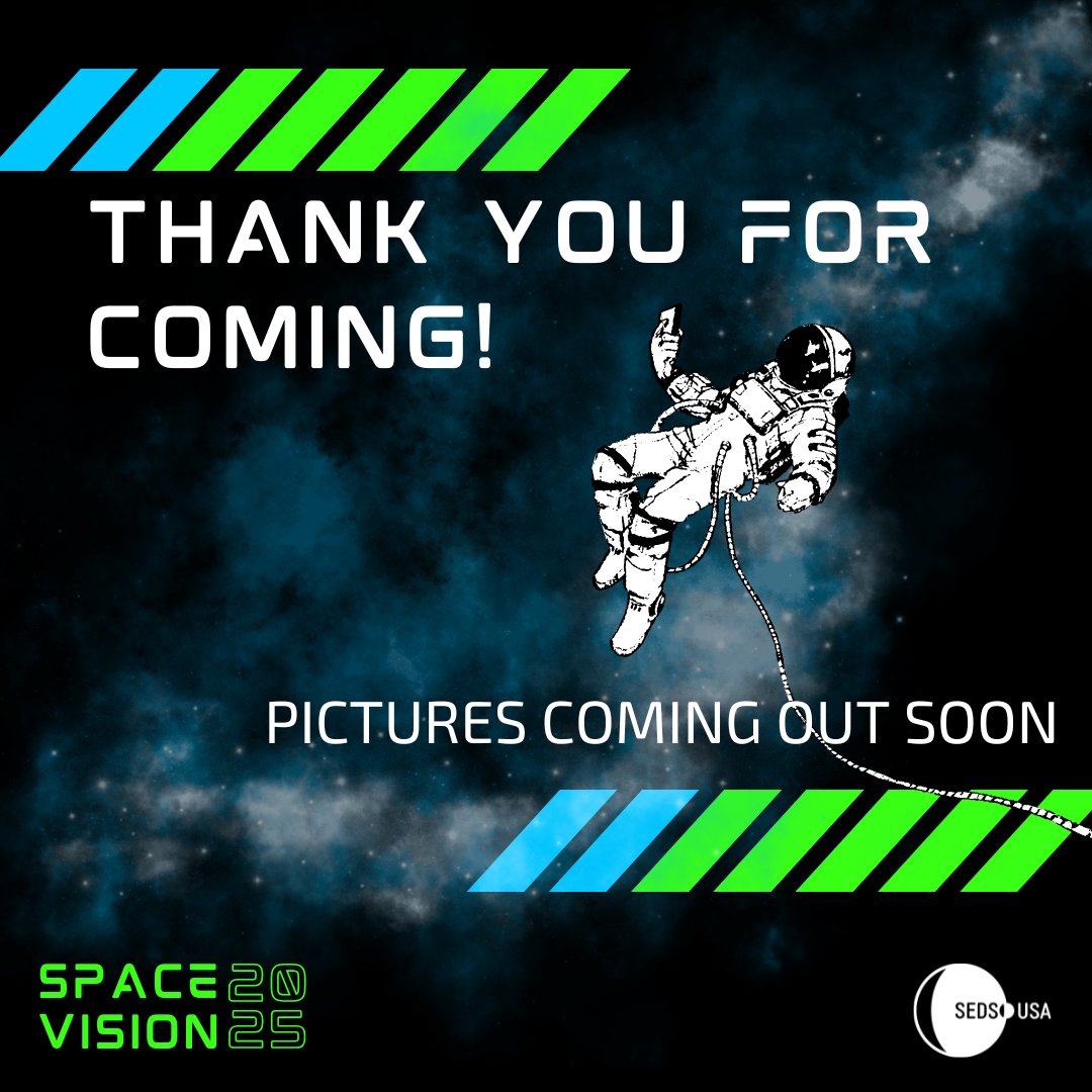 That's a wrap! Thank you for making this such a memorable conference 

⭐⭐⭐Don't forget to let us know your thoughts for a chance to get a SEDS kit sent to you ⭐⭐⭐ Survey: forms.gle/SPkbnWRZdngRgT…  

Pictures to be released in the next two weeks on our website.