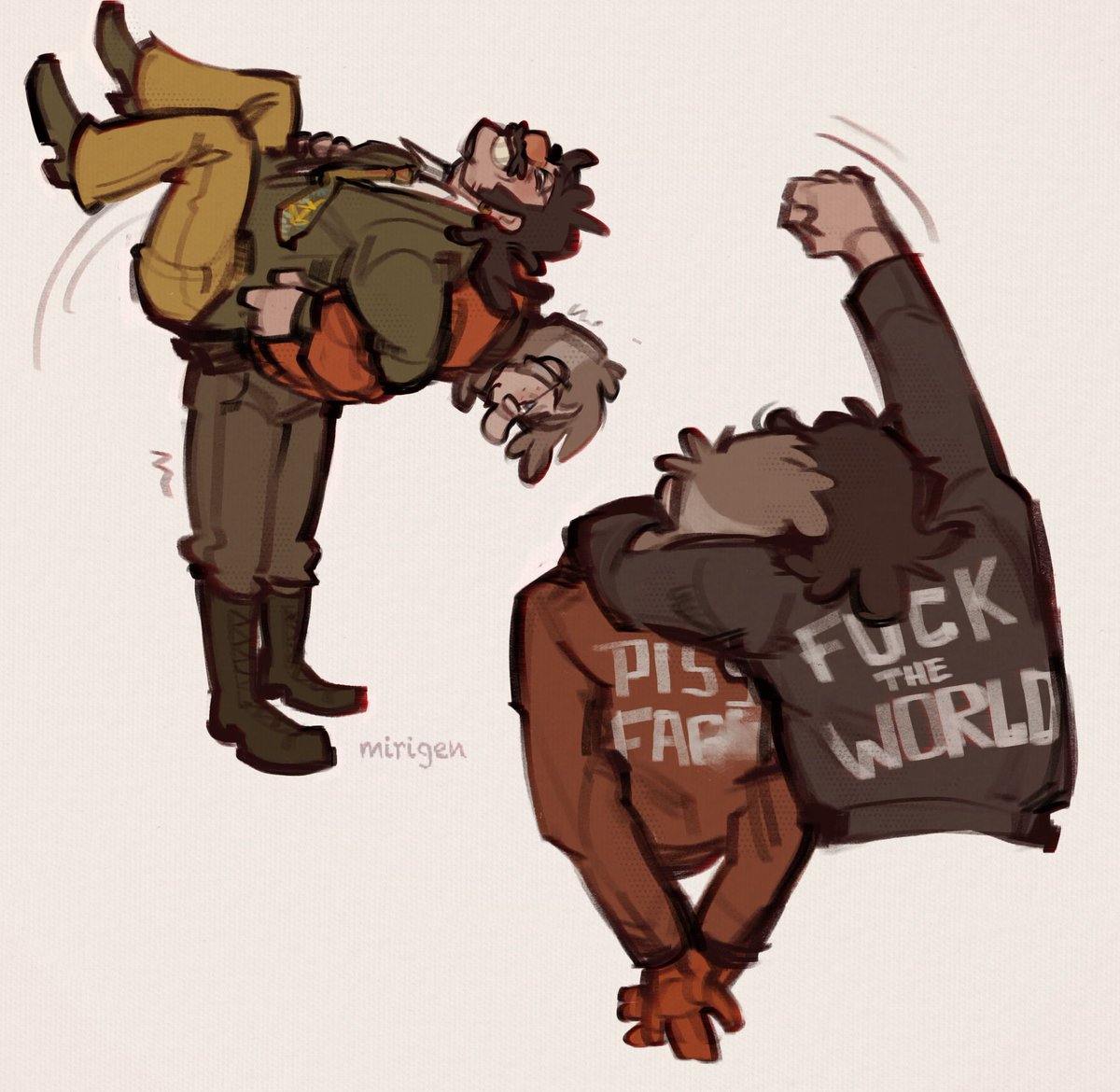 MirigenL's tweet image. disco elysium x fiddlestan crossover is def what we nedded😋

(okay guys harry is like stans and fidds personalities and appearance but like.. combined aghhhhh)

#fiddlestan #gravityfalls #discoelysium