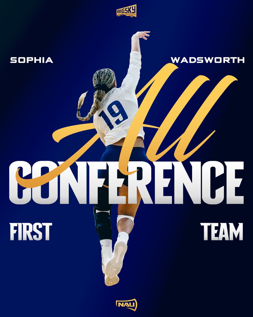 NAUVolleyball's tweet image. Congratulations Sophia Wadsworth ⭐️

#RaiseTheFlag | #BigSkyVB