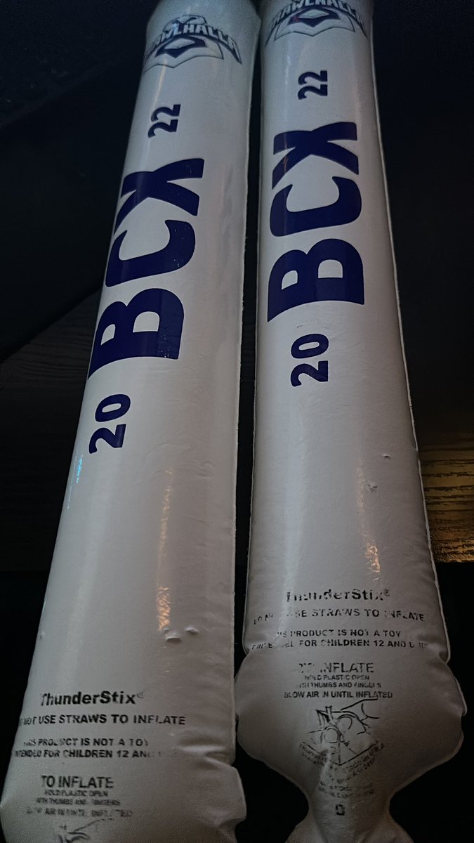 MCCause's tweet image. Might not be at this years BCX but still got my thundersticks for the support from home