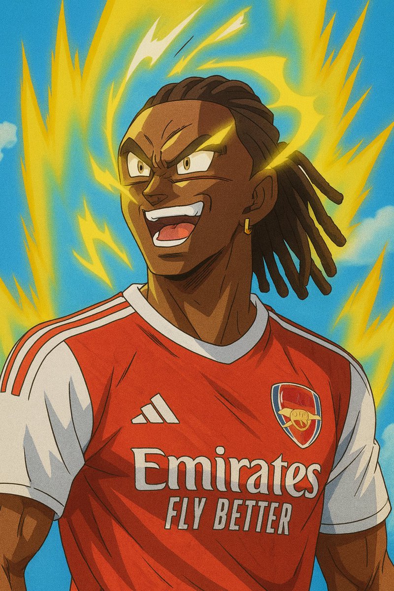 tugunners's tweet photo. @Arsenal He's a Dragon Ball character https://t.co/UBvrF51gDD