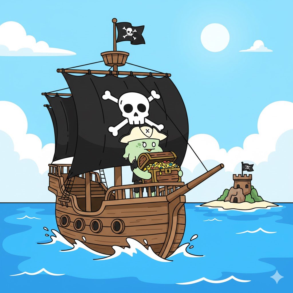 ARGH_WTF's tweet photo. Arrr, matey! Hoist the grog and set sail for a jolly Sunday Funday! May yer day be full o’ treasure and laughter on the high seas! 🌊🏴‍☠️ https://t.co/hj1020f9s5