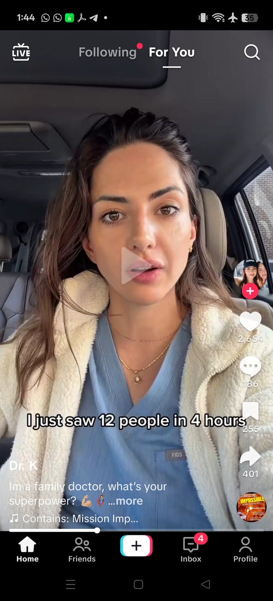 nothing04040's tweet image. طبيبة أسرة امريكية مصدومة انها شايفة ١٢ مريض في ٤ ساعات 😂!!!