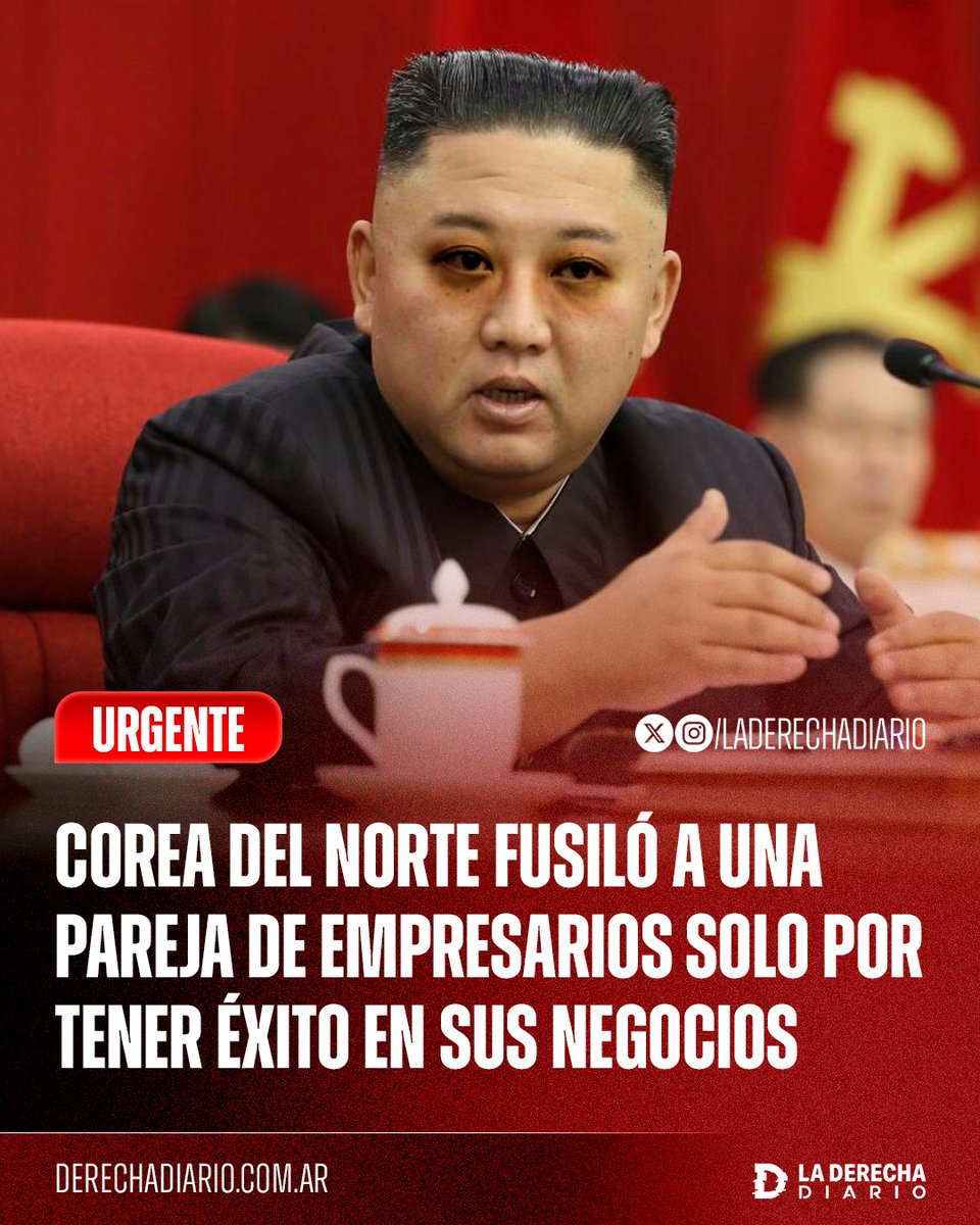 🚨🇰🇵 | DELIRIO: Por orden del dictador comunista Kim Jong-un, una pareja de empresarios fue ejecutada en una plaza pública de Pyongyang solo por el hecho de tener éxito en sus negocios de bicicletas eléctricas.