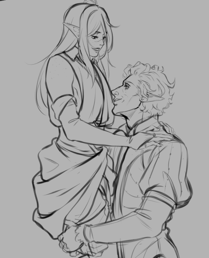 Missed my pookies

Astarion using all of his 8 strenght to pick her up