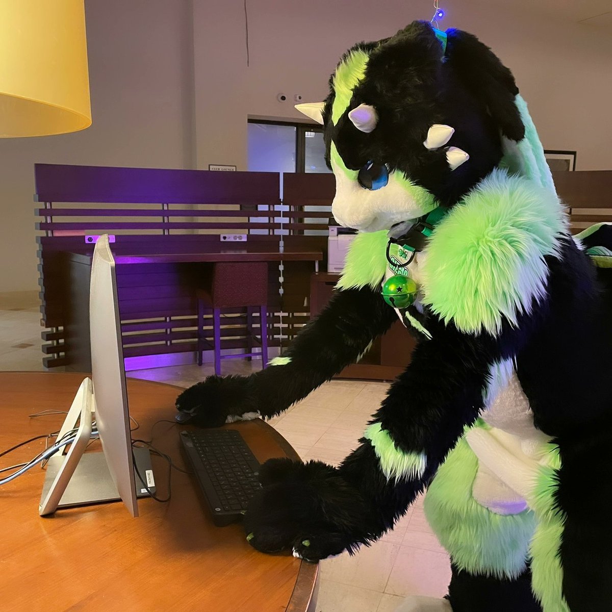 Gadget you're clear to proceed with the heist! I have the farmers surveillance cameras offline, go for the lettuce and peppers first!

#furry #fursuit #FursuitEveryday #bunny