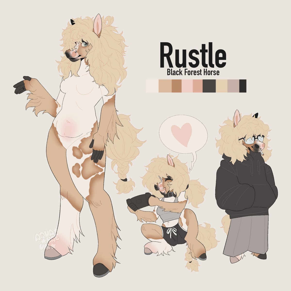 aquaraeum's tweet image. Gave my horsie a redesign because I was bored and I didn’t want to get rid of it ☺️🤍