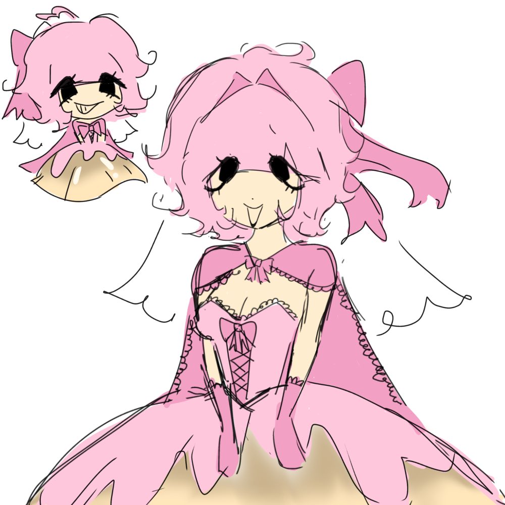 bl3eding_h3art's tweet photo. posting this on main but uhhh here’s my poorly designed crk oc strawberry flan who has no backstory yet❤️❤️ https://t.co/tTqyxMaLPF