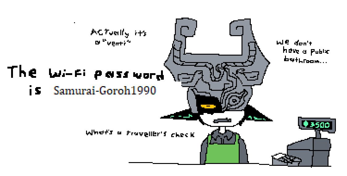 In my free time, I like to imagine various Zelda characters working normal jobs. Next up is Zant working at a Micheal’s during the Christmas rush.