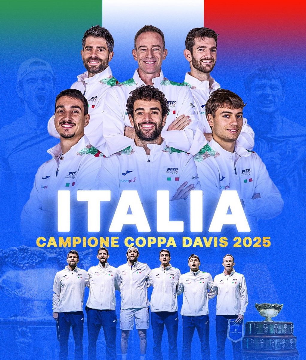 SpadaSimone's tweet image. Non c’è due senza tre 🏆
#italia #tennis #coppadavis