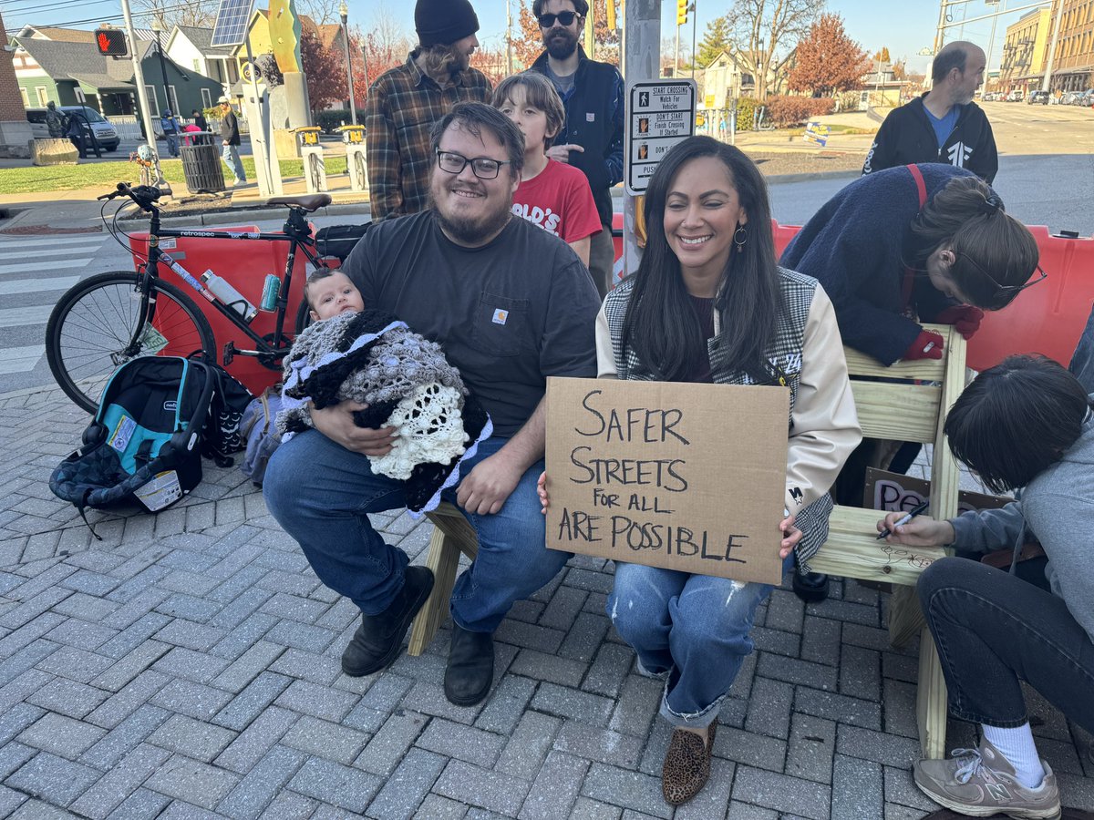 peterlblanchard's tweet image. Some shots from today’s Safe Streets Protest at corner of College Ave and Mass Ave where pedestrian Brandon Breedlove was killed by a drunk driver in March 2024 #indianapolis #visionzero