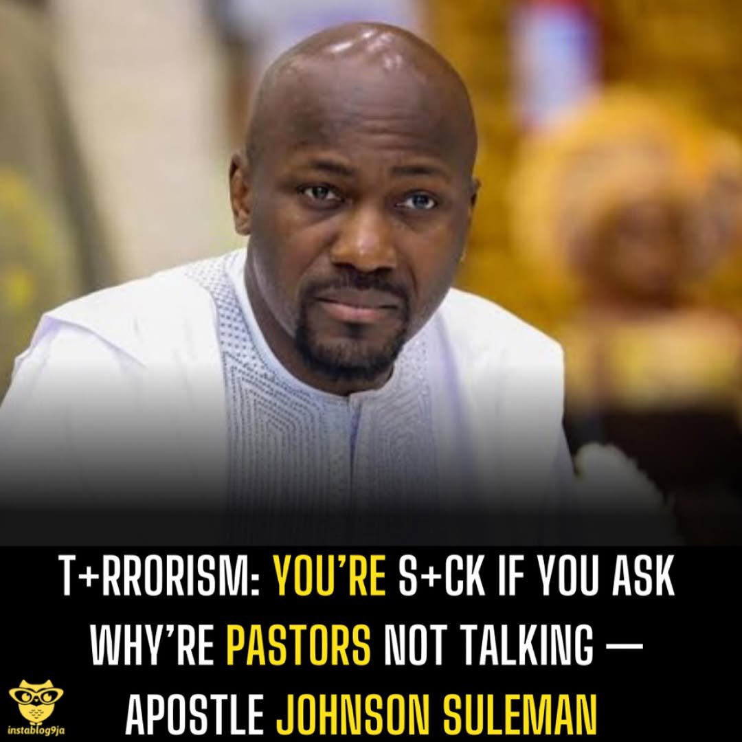 +rrorism: You’re S+ck if you ask why’re Pastors not talking— Apostle Johnson Suleman

The General Overseer of Omega Fire Ministries, Apostle Johnson Suleman, has cautioned those who routinely blame Christian clerics whenever incidents of t+rrorism or v+olent att+cks occur in the