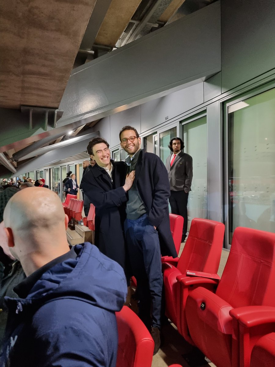 BusingyeJohns's tweet photo. Congrats to @Arsenal on a massive derby win!! Top performance across the pitch; And Eze.....what a whole new level! 🔥

Super cool guests at the @visitrwanda_now Box!

#LetItAllWorkOut #VisitRwanda https://t.co/0IG2kTRUEX