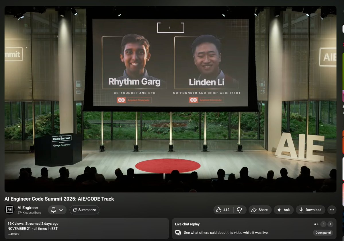 Au fait, si vous voulez voir à quoi ressemble le RLaaS pris au sérieux, jetez un œil à la conférence d'hier à @aidotengi