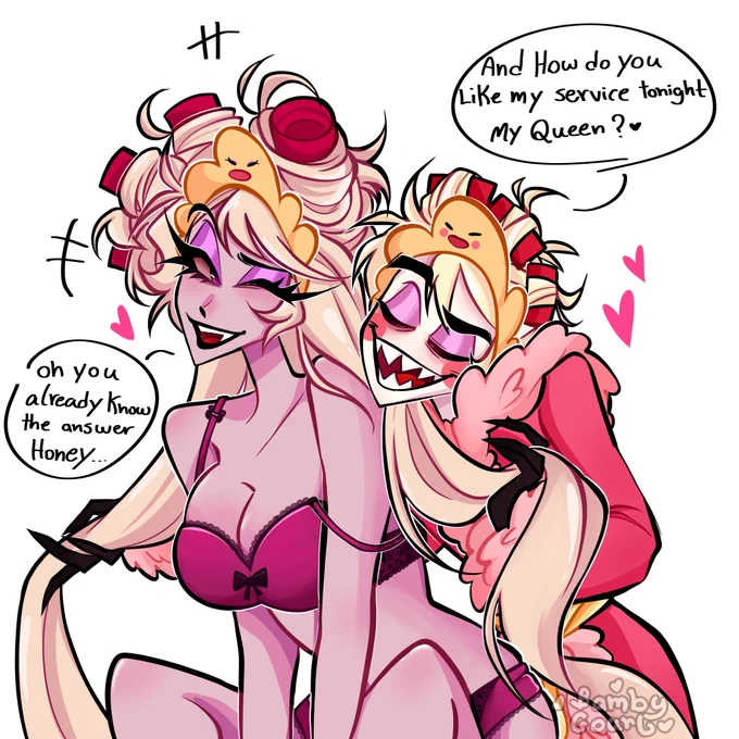 Hair routine 💇‍♀️💅✨
#HazbinHotel #Lucilith #HazbinHotelFanart 