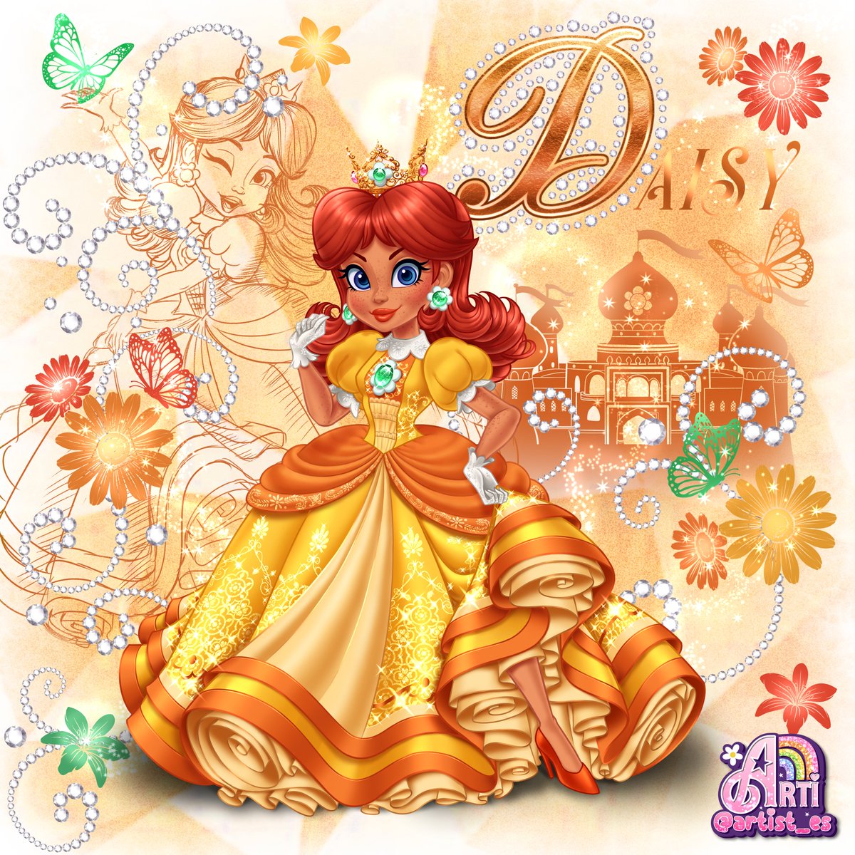 artist_es's tweet image. Princess Daisy 🌼🦋