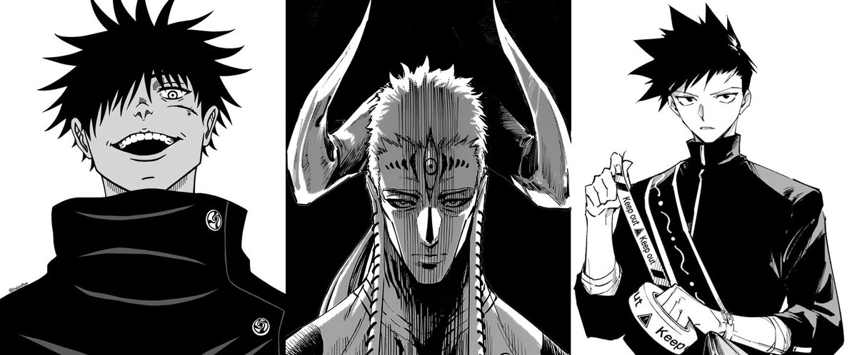 Dangaii4's tweet photo. How interesting the parallels that exist between the sisters of these three characters #JujutsuKaisen #JujutsuKaisenModulo https://t.co/8EHiPr2Yc5