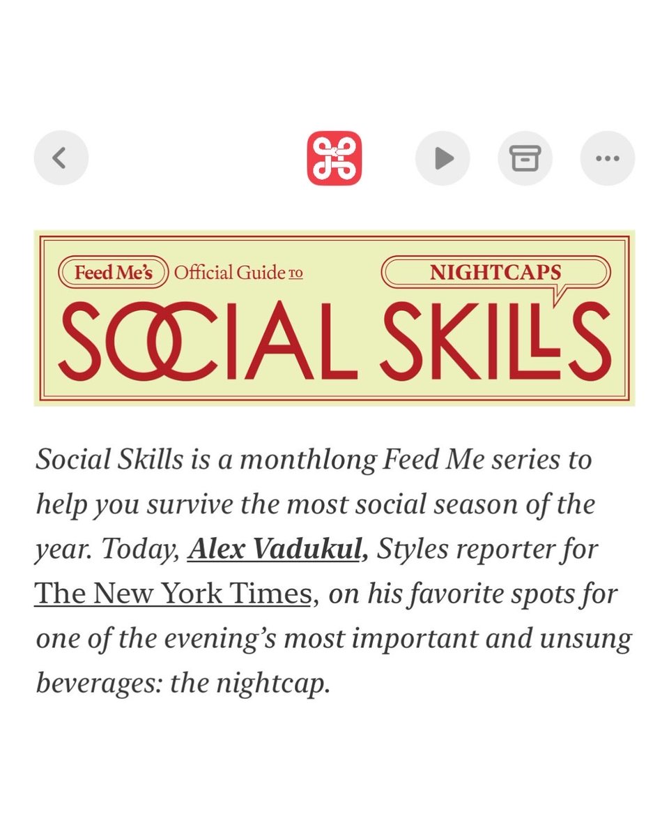 My nightcap recs for Feed Me 🌹🍸 Thanks for having me <a href="/Emily_Sundberg/">EMILY SUNDBERG</a> 🙏 open.substack.com/pub/emilysundb…