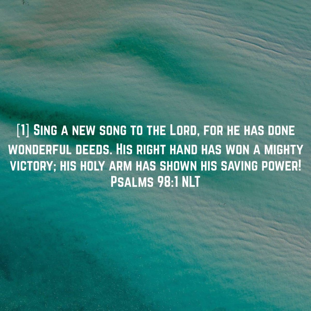 PastorJoy4's tweet photo. Psalms 98:1 NLT
[1] Sing a new song to the Lord, for he has done wonderful deeds. His right hand has won a mighty victory; his holy arm has shown his saving power!

https://t.co/1nQqDHPKIF https://t.co/v4uegfCMsC