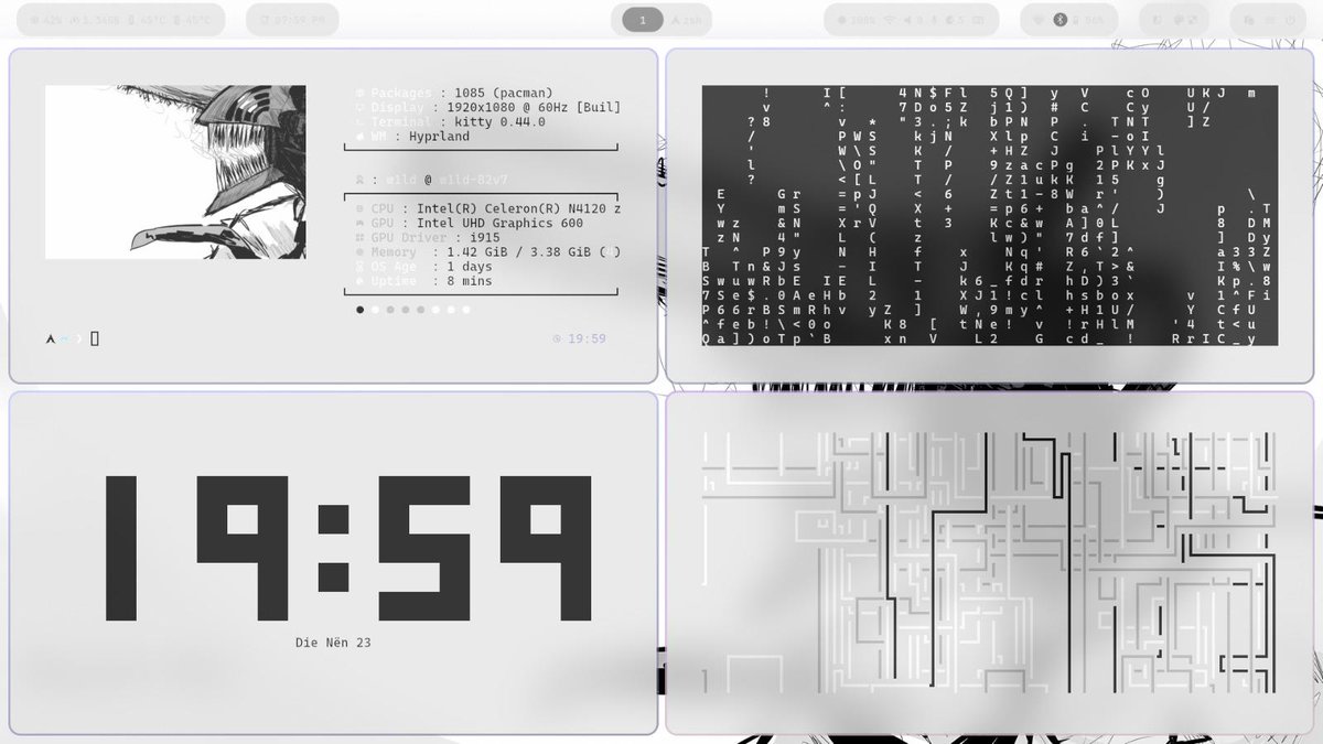 bot_unixporn's tweet image. [Hyperland]My first rice
Link: redd.it/1p4vewn

#unixporn #linux #screenshot