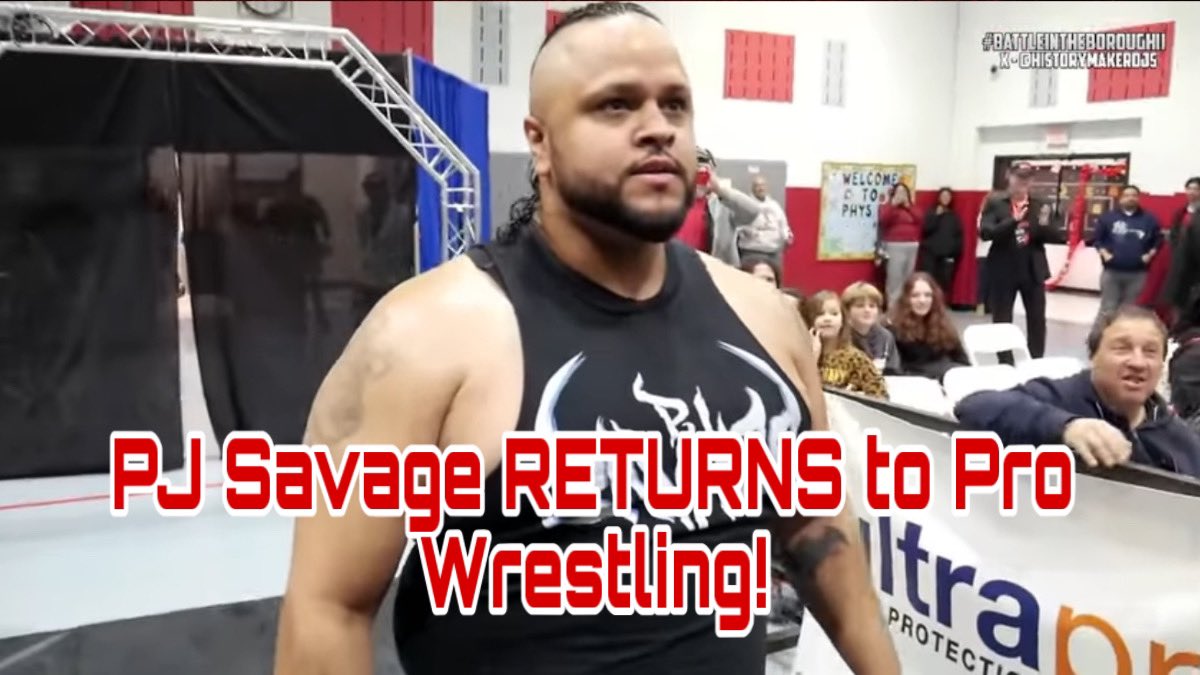 LIKE, RT, &amp; SHARE!!! 

<a href="/PjSavage__/">Pj Savage</a>’s return to pro wrestling LIVE across the #IWC right now! 

Watch by clicking the links below: 👇🏻

<a href="/YouTube/">YouTube</a>: youtu.be/iZNWEobkPUM

<a href="/rumblevideo/">Rumble 🏴‍☠️</a>: rumble.com/v71fuy4-full-s…

#DJStorms #Wrestling #VPW #BattleInTheBorough #BattleInTheBoroughII