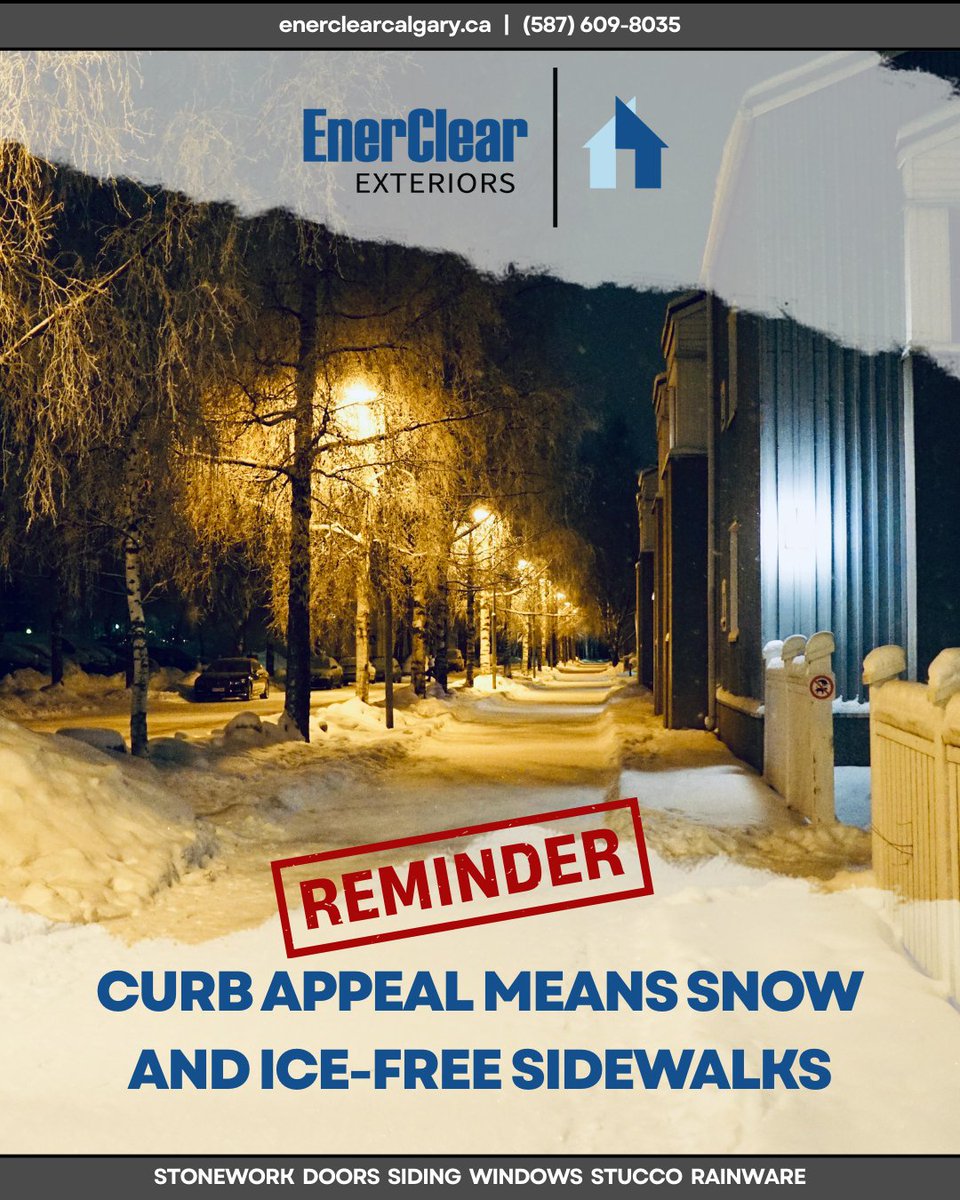 EnerClearYYC's tweet photo. 🌨Snow in the forecast, friends! 💨
Let's keep it safe for one and all and remember to clear those front sidewalks (and walkways, too). We want everyone to remember your beautiful home for how it looks.
https://t.co/leQqGa9lvW
#curbappeal #snowiscoming #calgary #yyc https://t.co/GRLsbW7RfU