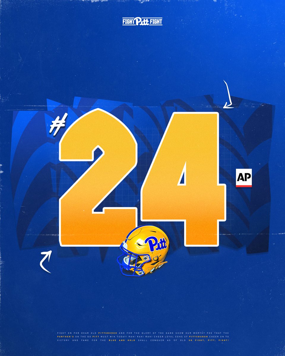 Pitt_FB's tweet photo. checking in at No. 24 (again) https://t.co/aZ6xOsfzcz