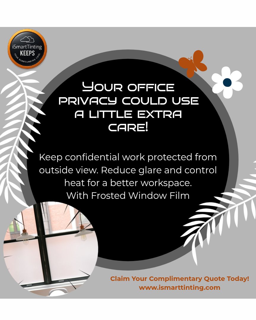 iSmartTinting's tweet image. Secure your biz with commercial window tints! 🔒 Block prying eyes, cut glare &amp;amp; save energy. 
Get a free quote! 
tint.ismarttinting.com/quote 
#privacy #security #bizprotection