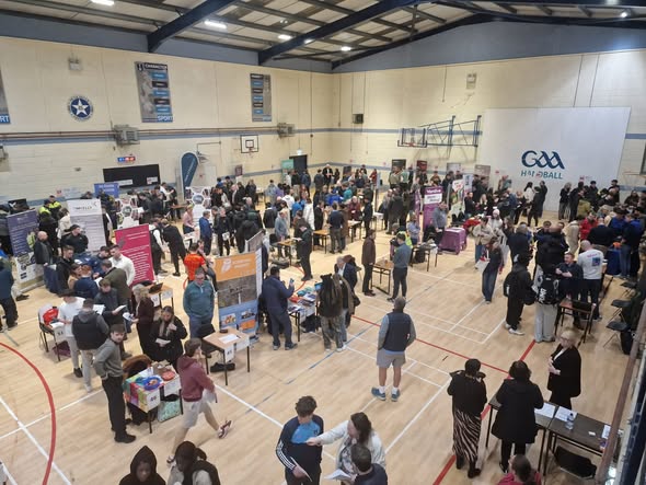 RotaryCastlebar's tweet photo. Castlebar Rotary Careers Night a Huge Success at St. Gerald's College
A huge thank you to James Murray and his Rotary team, Sharon Geraghty, Shaun Burke, all the participating professionals and to St Gerald’s College for welcoming us once again. https://t.co/1o2jvEiagW