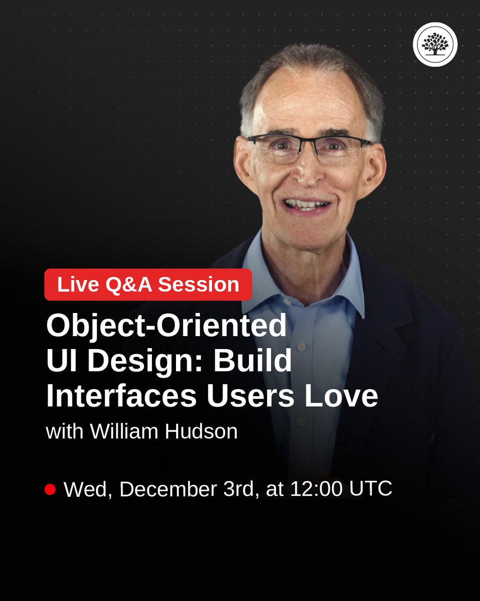 Get developer trust, impress stakeholders, and design with the kind of confidence hiring managers love to see. ✨ 

Join William Hudson, User Experience Strategist and the expert behind our newest course: Object-Oriented UI Design: Build Interfaces Users Love, for a LinkedIn Live