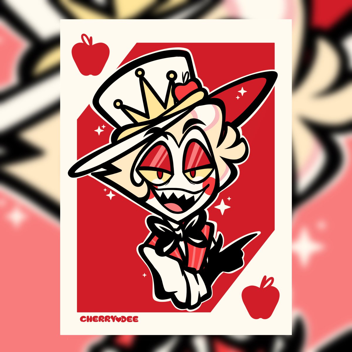 CherryDee_'s tweet photo. Did this sometime last year and decided to rework them 🍎 #HazbinHotel #radioapple #LuciferHazbinHotel #AlastorHazbinHotel #HazbinHotelFanart https://t.co/xeHph0rFnC