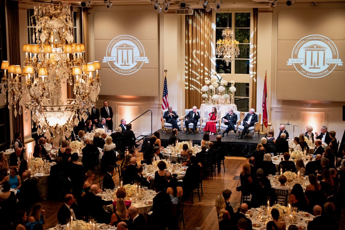A truly historic evening! 

Honored to welcome Arkansas Governors and First Families past and present to celebrate the 75th Anniversary of the Arkansas Governor’s Mansion.