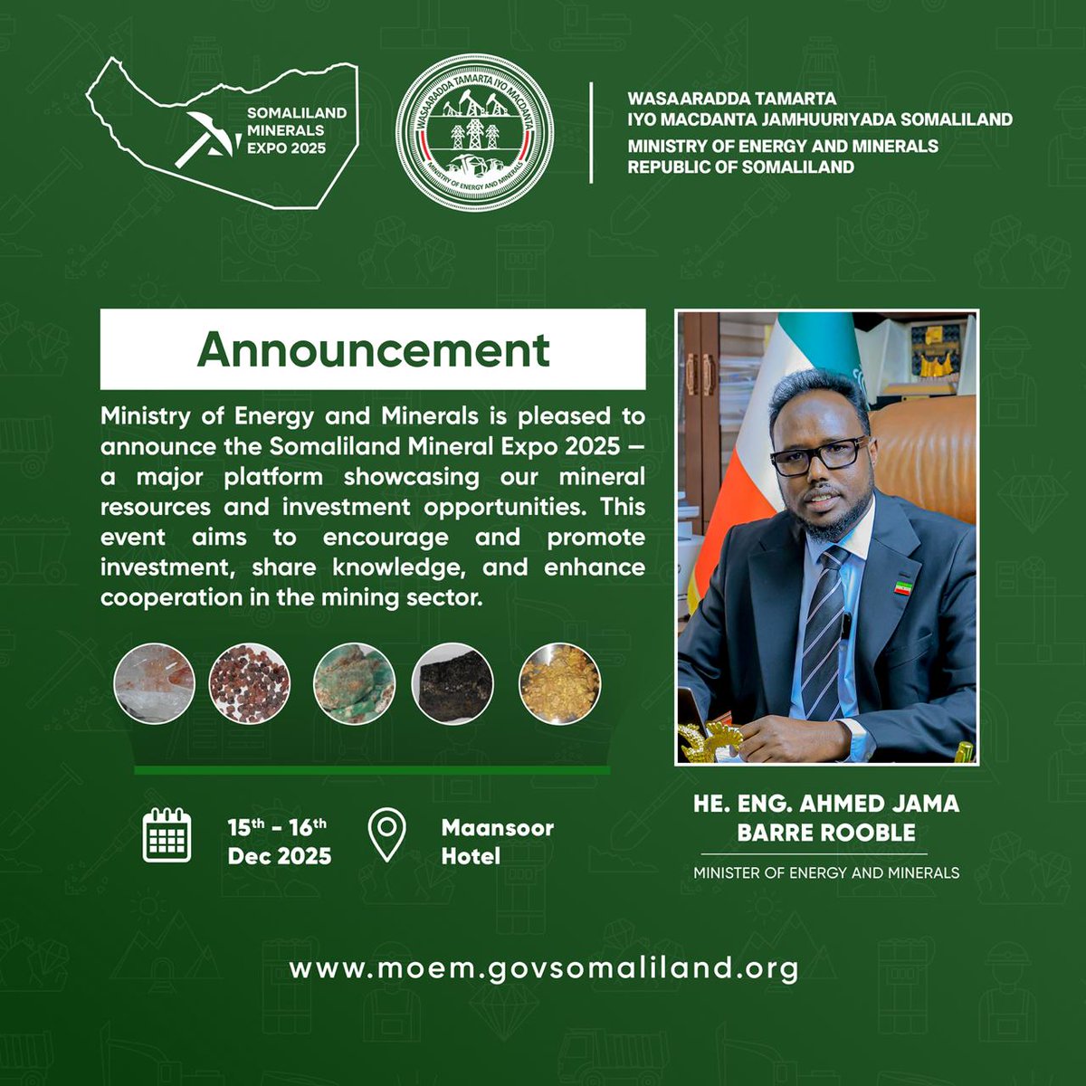 Ministry of Energy and Minerals | Somaliland tweet media