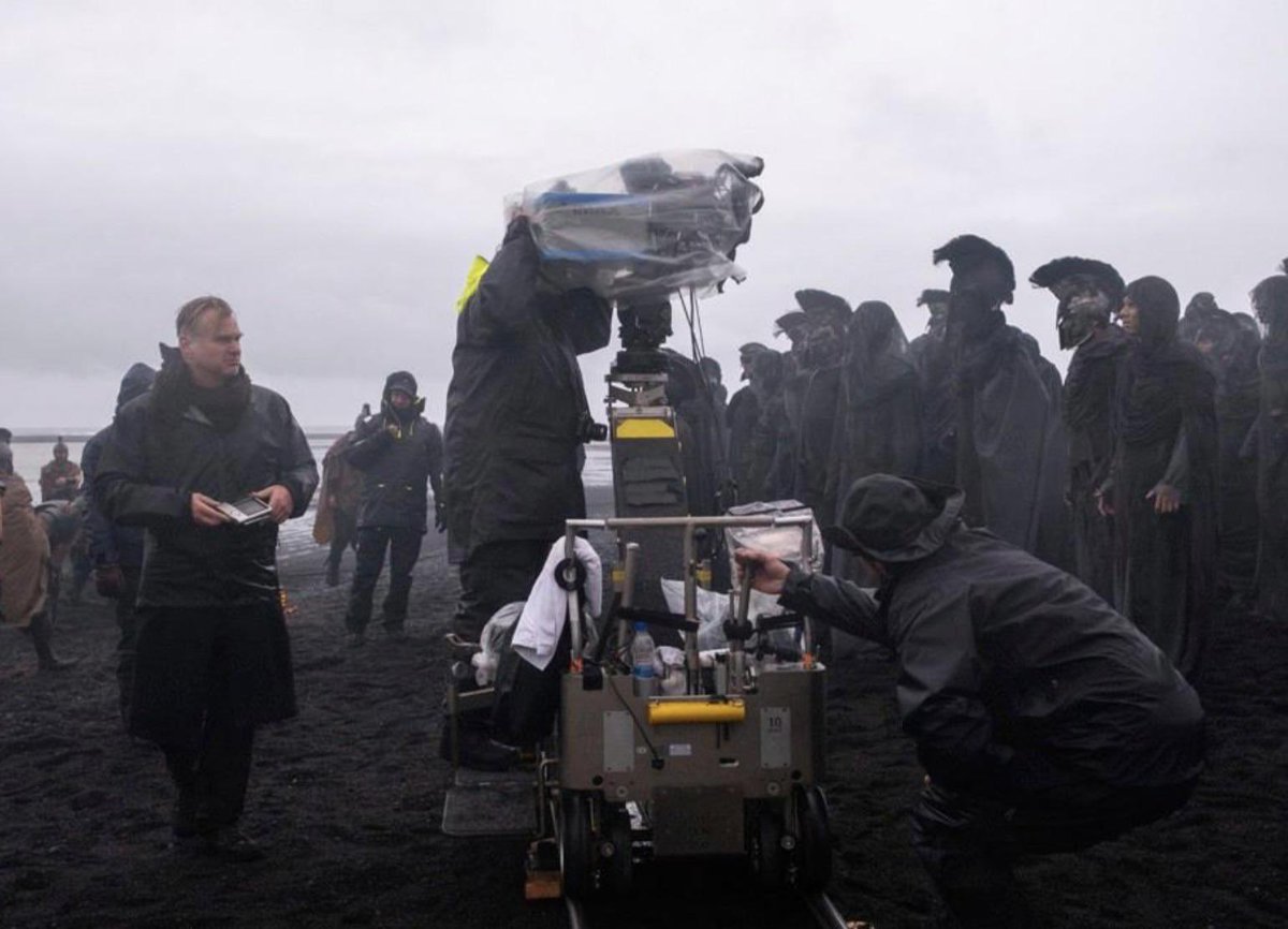 Danimalish's tweet image. People fantasize about Christopher Nolan making a smaller movie one day like a romantic comedy but if he ever does I imagine he’ll still shoot it like this with IMAX cameras.