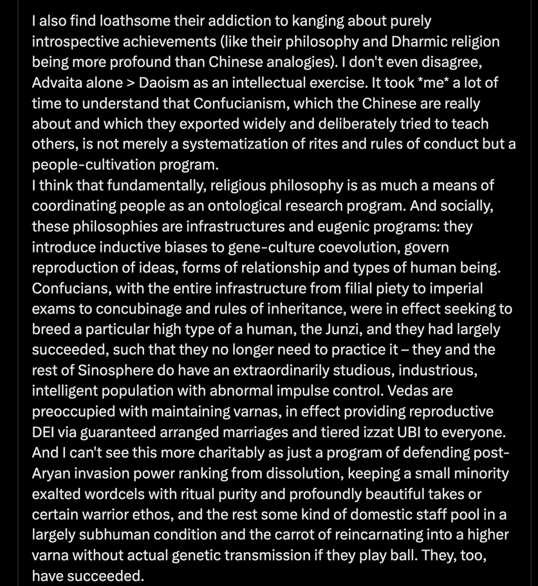 Deixando de lado tudo o que é contemporâneo, acho que as religiões são melhor compreendidas como estruturas para a coevo