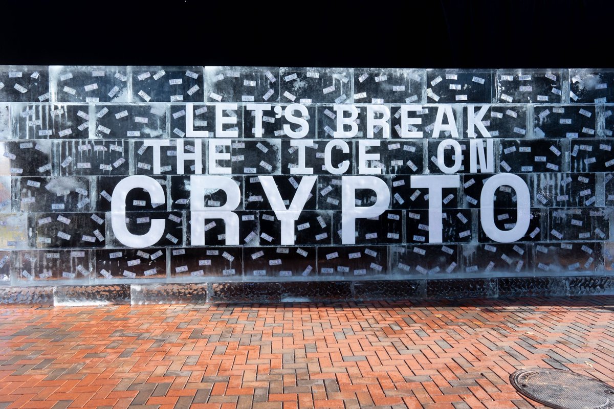 Nothing like a GIANT wall of ice on Ravens Walk to highlight why crypto is  good for everyday Americans, including millions of Marylanders.  Unfortunately, Maryland is being frozen out of new financial