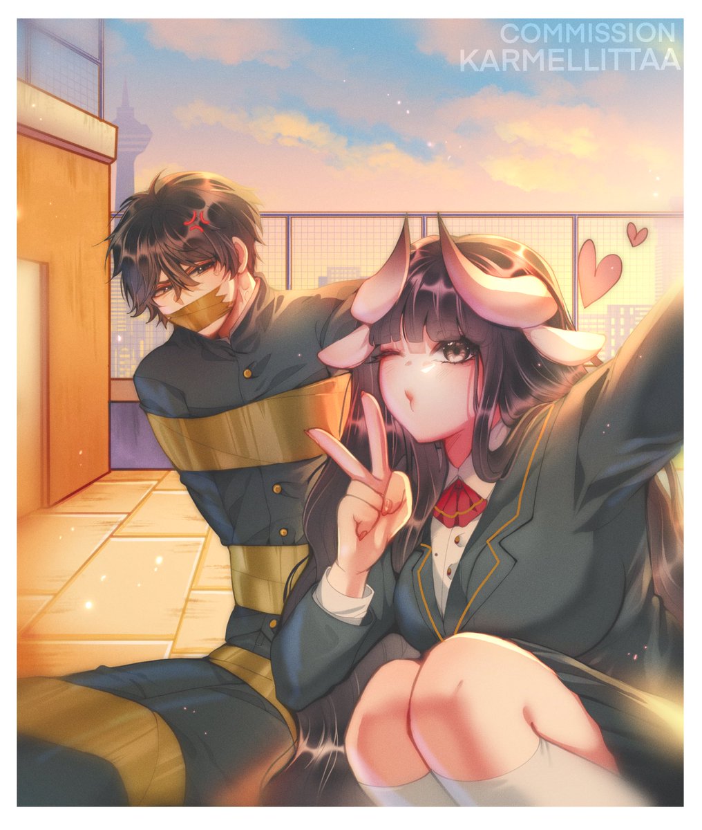 karmellittaa's tweet image. let&apos;s take a picture 📸

#comm #commission #artmoots