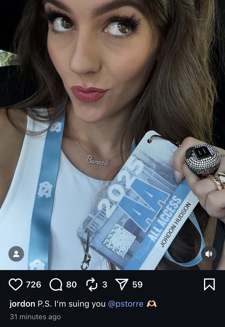 _JosephManning's tweet image. Jordon Hudson just announced that she’s suing Pablo Torre:

“P.S. I’m suing you @pstorre 🫶🏻”

(IG: jordon)