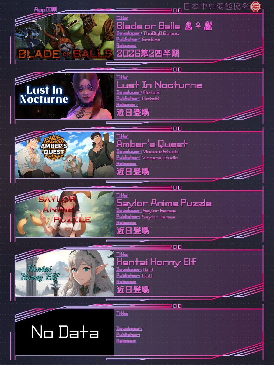 ＜本日 #Steam Hentaiゲー ストア追加＞