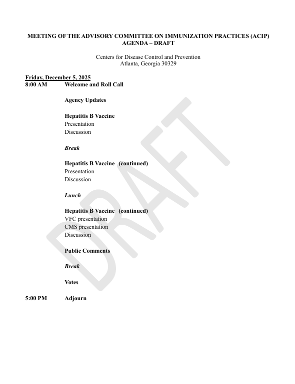 HighWireTalk's tweet image. 🚨IMPORTANT: We need YOU to act! 🚨 

Next week, the ACIP (Advisory Committee on Immunization Practices) is meeting to discuss the Hepatitis B vaccine. We urge you to submit a public comment sharing your thoughts regarding the timing and necessity of this vaccine. Parents, you…