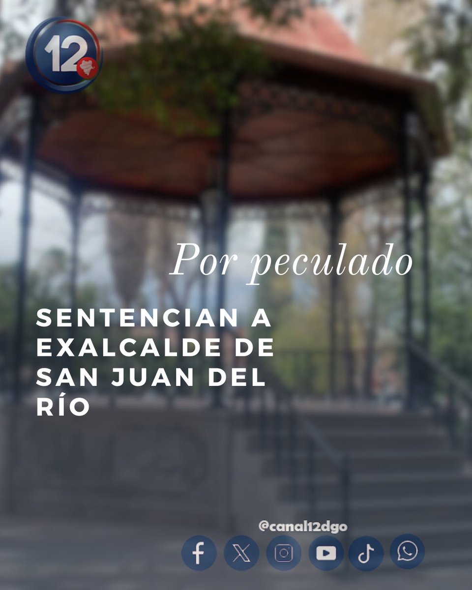Canal12Dgo's tweet image. 🔴 Sentencian a exalcalde de San Juan del Río por peculado
La Fiscalía Anticorrupción obtuvo condena contra Jaime Escajeda Martínez, ex presidente municipal, por peculado relacionado con la venta irregular de terrenos del Ayuntamiento.