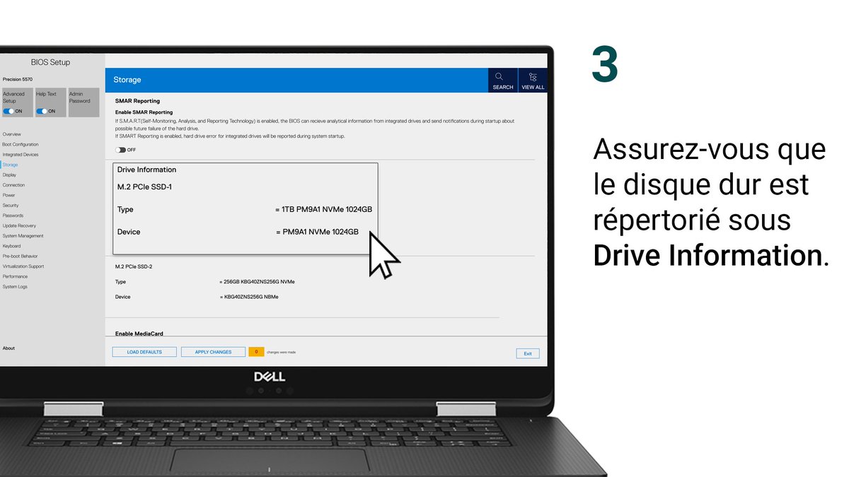 DellVousAide's tweet image. 💾 Problème avec votre disque dur ? 
Étape 1️⃣ : Vérifiez si le #BIOS détecte le disque. 
👉 Voici comment faire del.ly/601771puz 
💡 Vous aimez les astuces rapides ? 🔔 Suivez-nous pour plus de solutions ! #DellAstuces