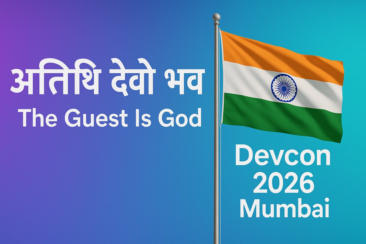 imvijaygir's tweet image. Our culture has taught us to treat guests like God.

Even if we have differences among ourselves, we always honor our guests.

We welcome everyone to Devcon 2026 Mumbai ; and we’re sure you won’t find this level of love and respect even in your own country.