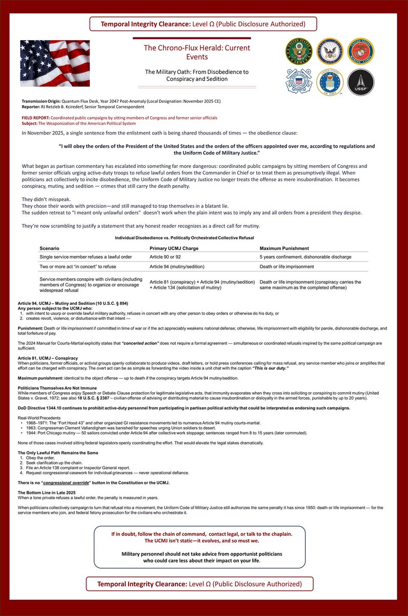 <a href="/glennbeck/">Glenn Beck</a> <a href="/realDonaldTrump/">Donald J. Trump</a> They didn’t misspeak. 

They chose their words with precision—and still managed to trap themselves in a blatant lie.

The sudden retreat to “I meant only unlawful orders”  doesn’t work when the plain intent was to imply any and all orders from a president they despise.

They’re