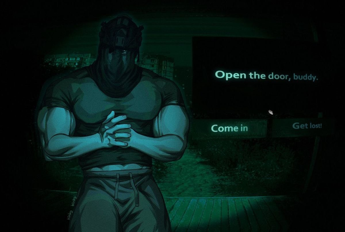 elysianex's tweet image. i’d let him in