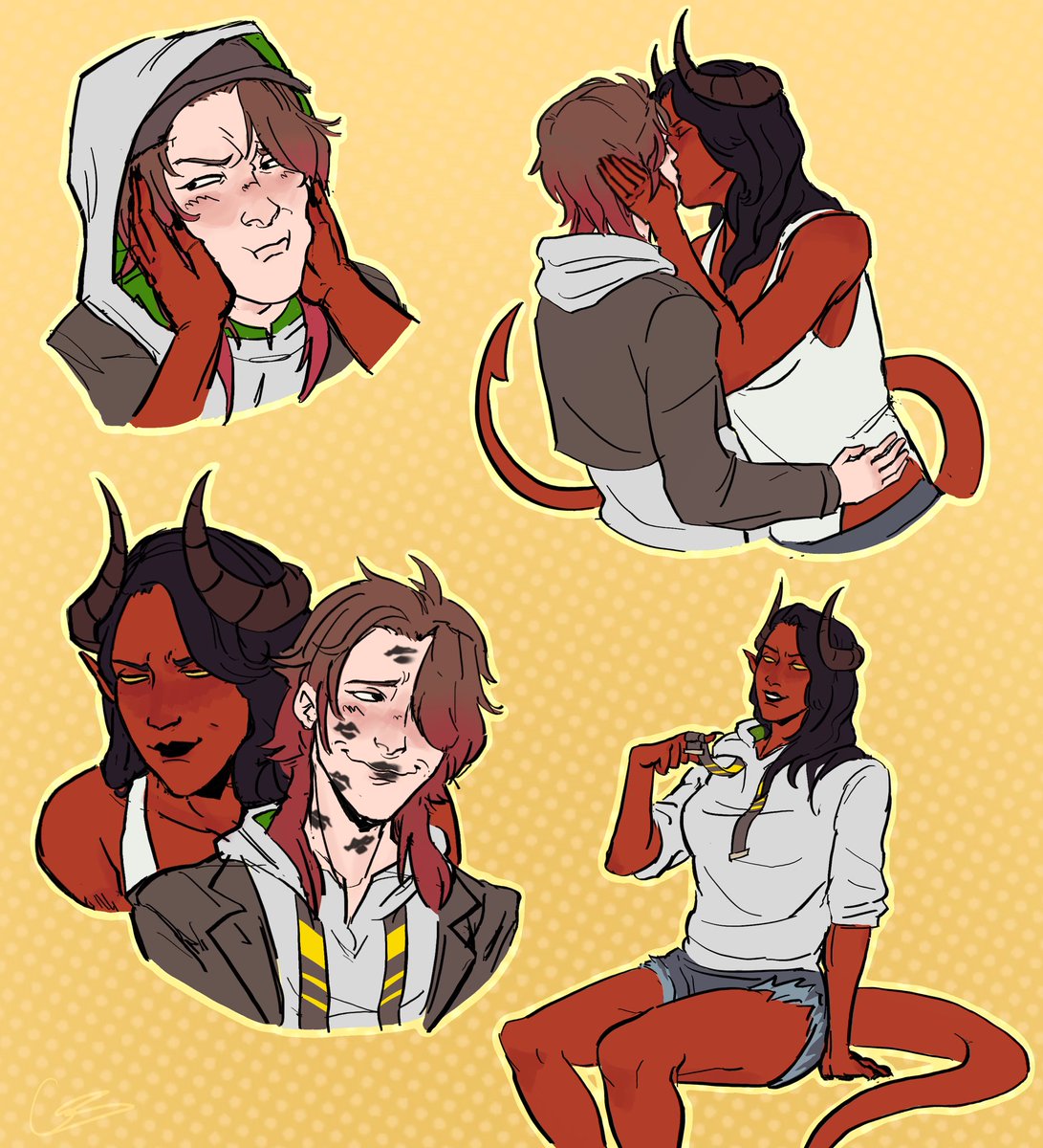 ElectColin's tweet image. Page comm for @sin_spider_ with their lovely oc and Malevola!

#Dispatch #malevola