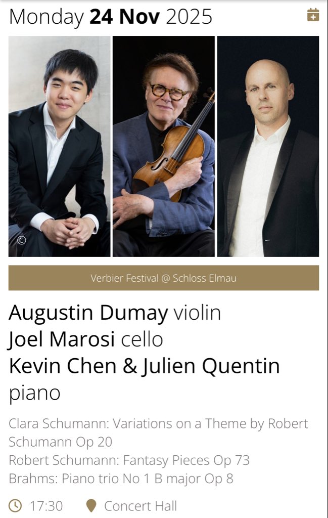 julienquentin's tweet photo. Happy return at Schloss Elmau for the Verbier Festival, 16th year in magical Bavarian nature 🇩🇪
Looking forward to reuniting with dear Augustin Dumay &amp; Sào Soulez Lariviere
@VerbierFestival https://t.co/tWcwPiVT6m