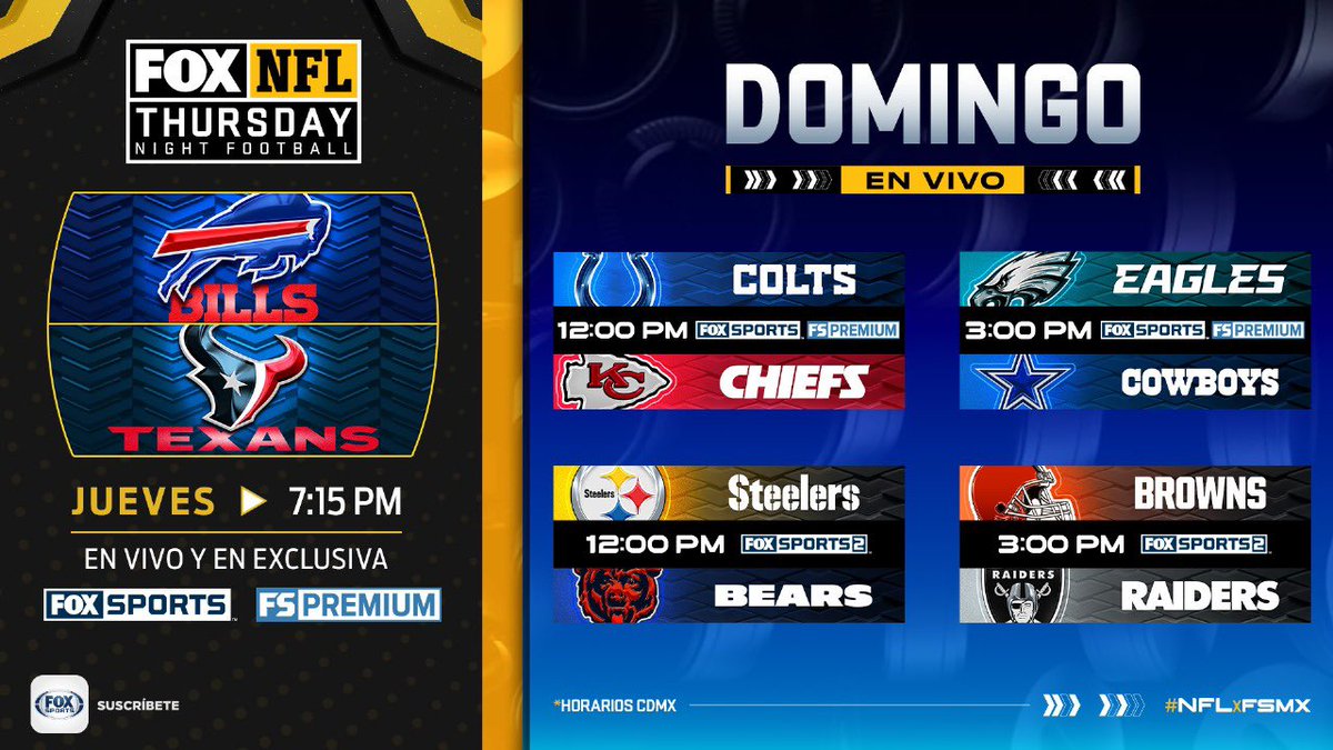 Domingo de NFL por las pantallas de @foxsportsmx mis niños 🏈