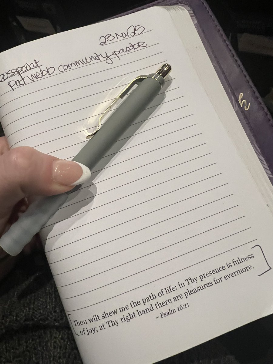 BeccaJAB's tweet image. Brought my journal for #notes at #church this morning.